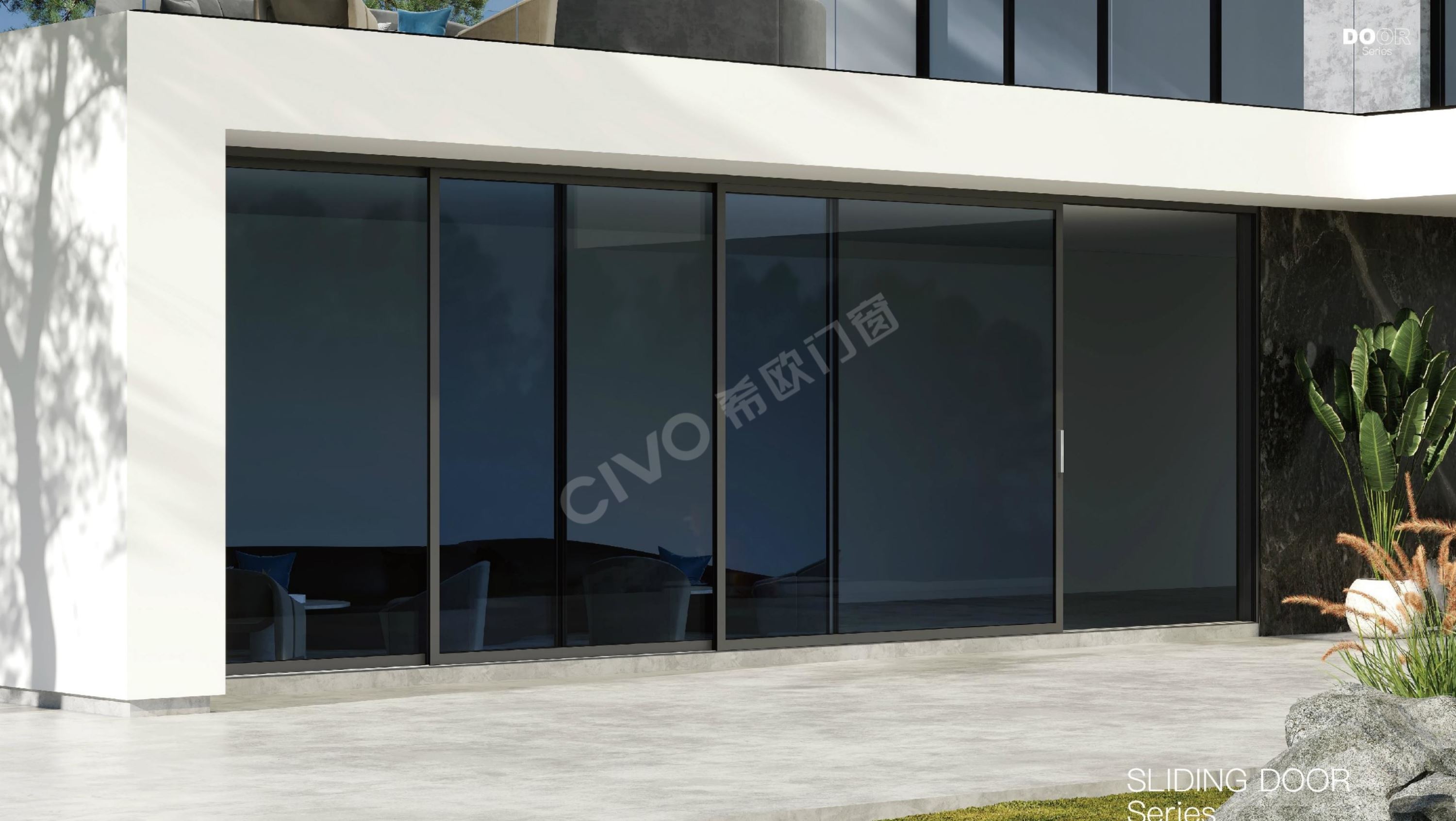 希歐40*65三聯(lián)動推拉門