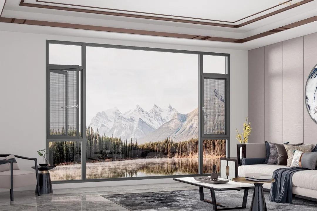 佛山是希歐系統門窗120斷橋推拉窗效果圖