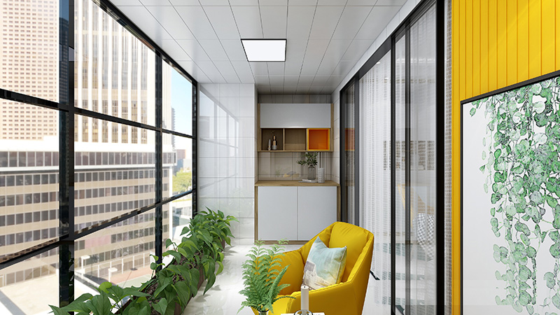 希歐門窗斷橋窗封陽臺效果圖