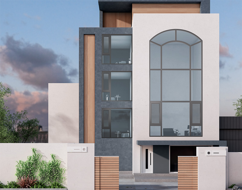 別墅裝修斷橋窗落地窗效果圖